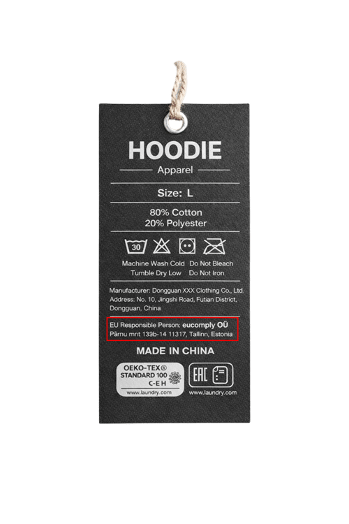 Resposible Person Adress Label